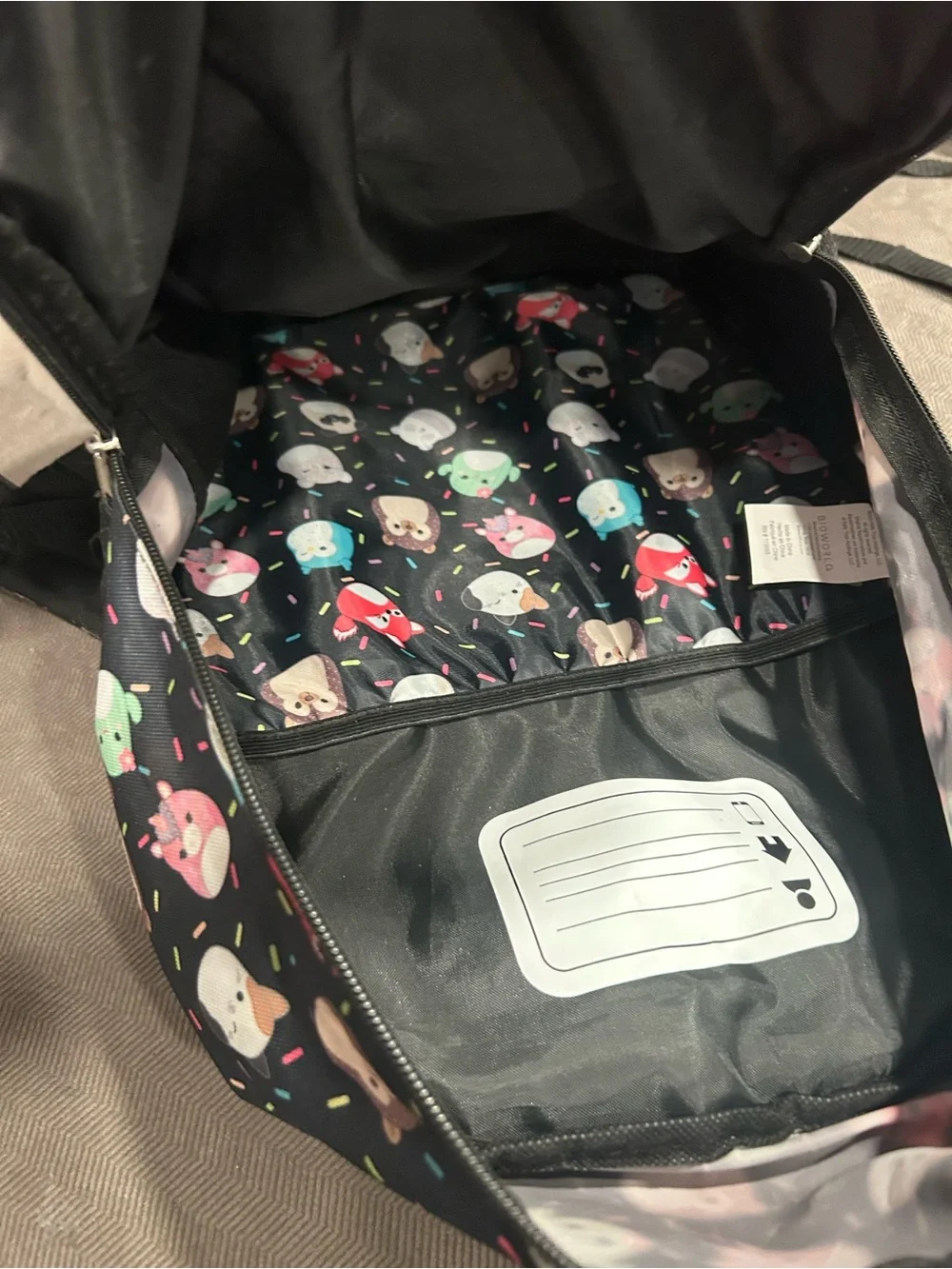 Squishmallows Cam the Calico Cat Fuzzy Backpack